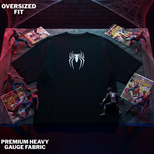 Marvel: Spider-Man Oversized Back Typographic Printed T-shirt