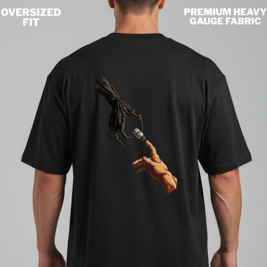 Stay Natty Oversized Black T-Shirt